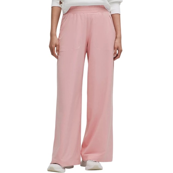 NWOT LULULEMON Swift Mid-Rise Wide-Leg Pant pink Hazel Women's Size Small - Picture 1 of 8